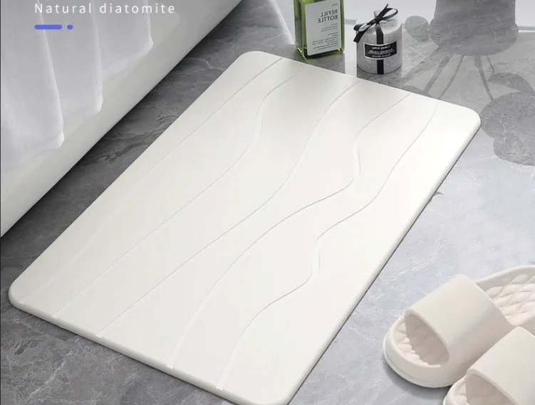 Hot Sell Environment Diatomite Material Quick Dry with Non-slip Mat Super Absorbent Solid Stone Bath Mat Hard supplier