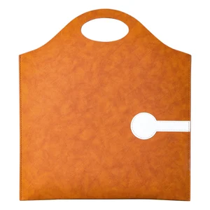 A5 Business File Documents for Business or Office Waterproof Bag by Hand PU Leather Document