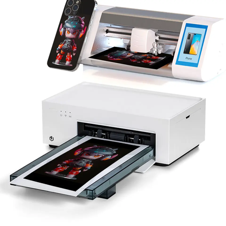 Small DIY Photo Sticker Printer Back Film Customized Mobile Phone Back Skin Printer For Screen Protector Cutting Machine