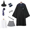 [Blue] Robe + Shirt + Skirt + Tie + Scarf + Glasses + Wand + Wizard Hat