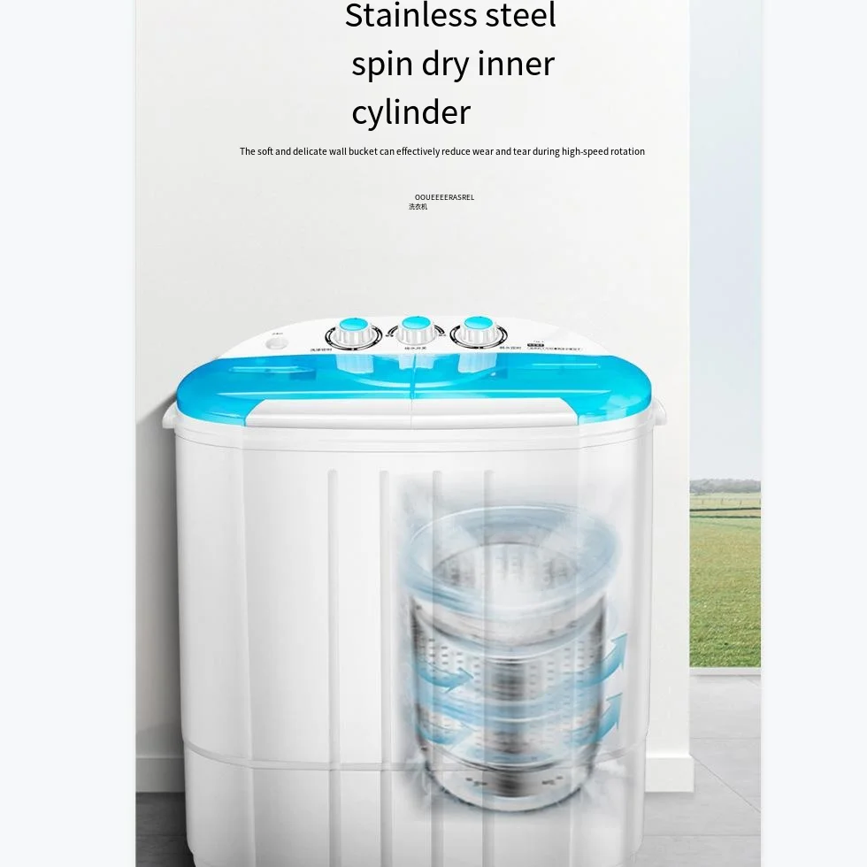 Mini Washing Machine,Household  Washing Machine, Double Bucket Small Semi-automatic Washing Machine