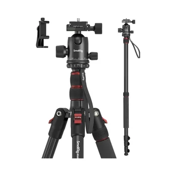 For SmallRig Adjustable Height 16\"-71\" Foldable Aluminum Camera Tripod/Monopod 360°Ball Head 33lb Payload Camera Accessory