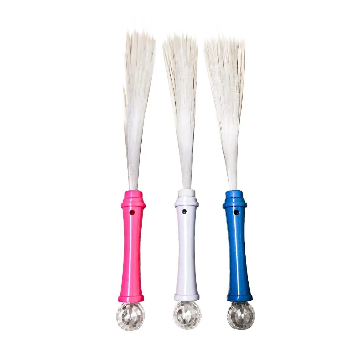 Light up Flashing Color Changing Fiber Optic Torch Projector Wands Glow LED Fiber Light Stick