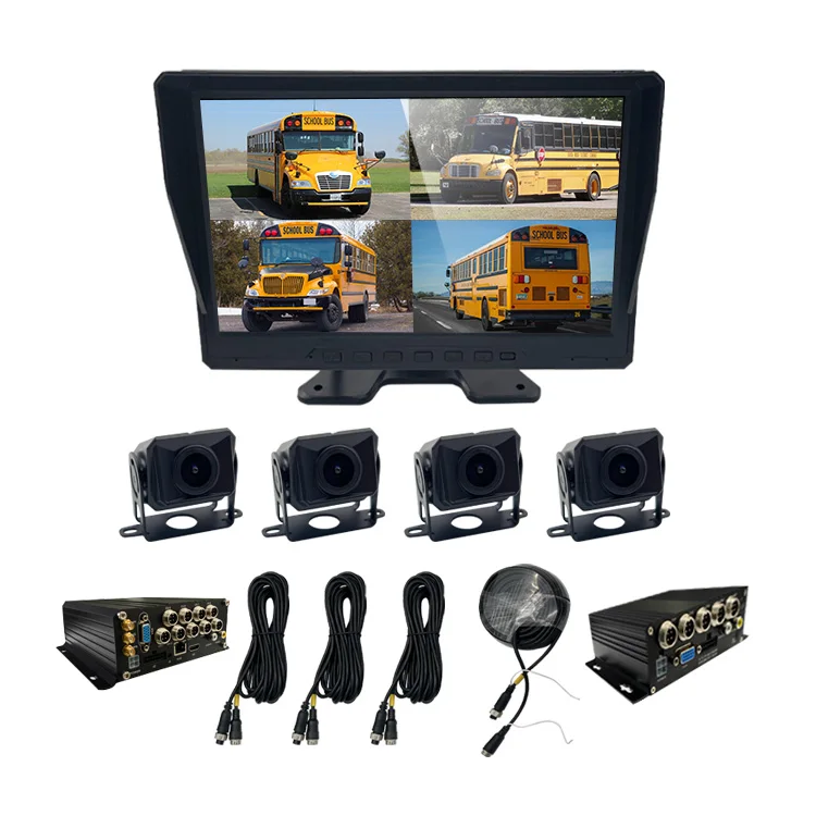 Wemaer 4CH 10.1'' Truck 1080P 4G Wifi Vehicle Car Security System Dash 4 Camara Para Auto MDVR Mobile DVR Camera for Bus
