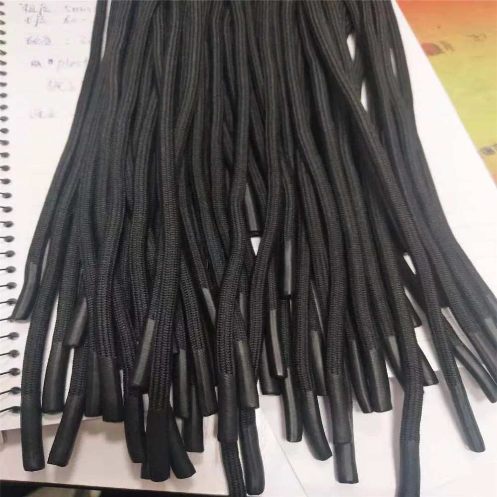 100% Polyester Draw Cords with Silicone End for Hoodies Bags Garments & Home Textiles Colorful Coated Finish