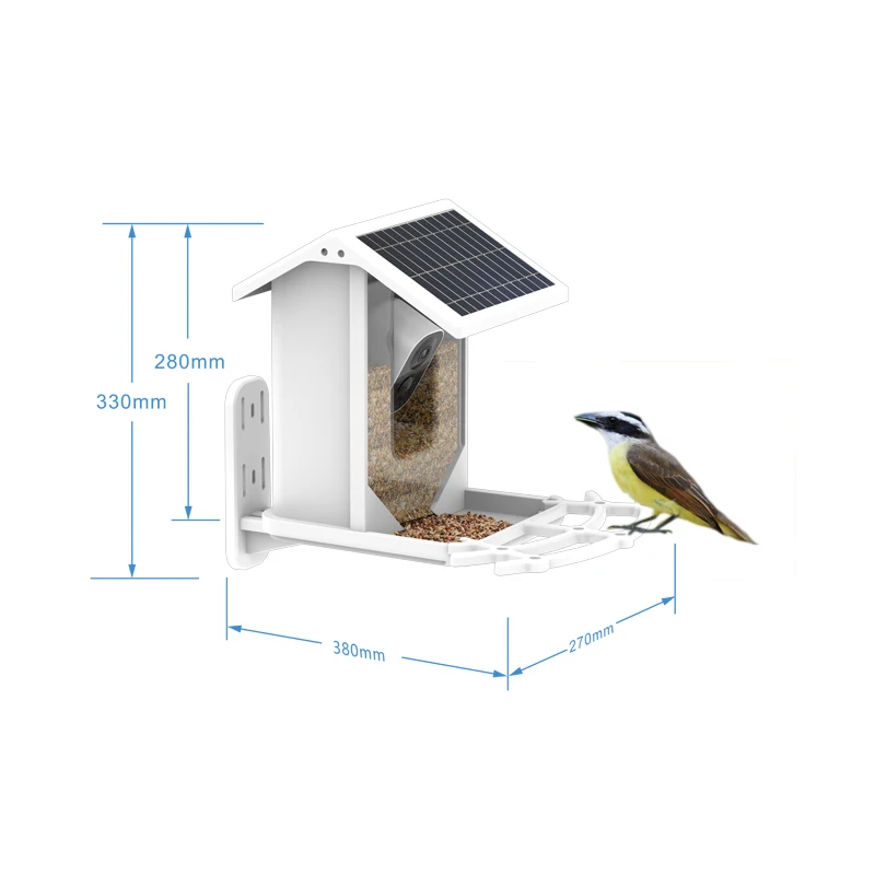 Hot Newest Solar Chargeable AI Recognition Bird Feeder With Camera