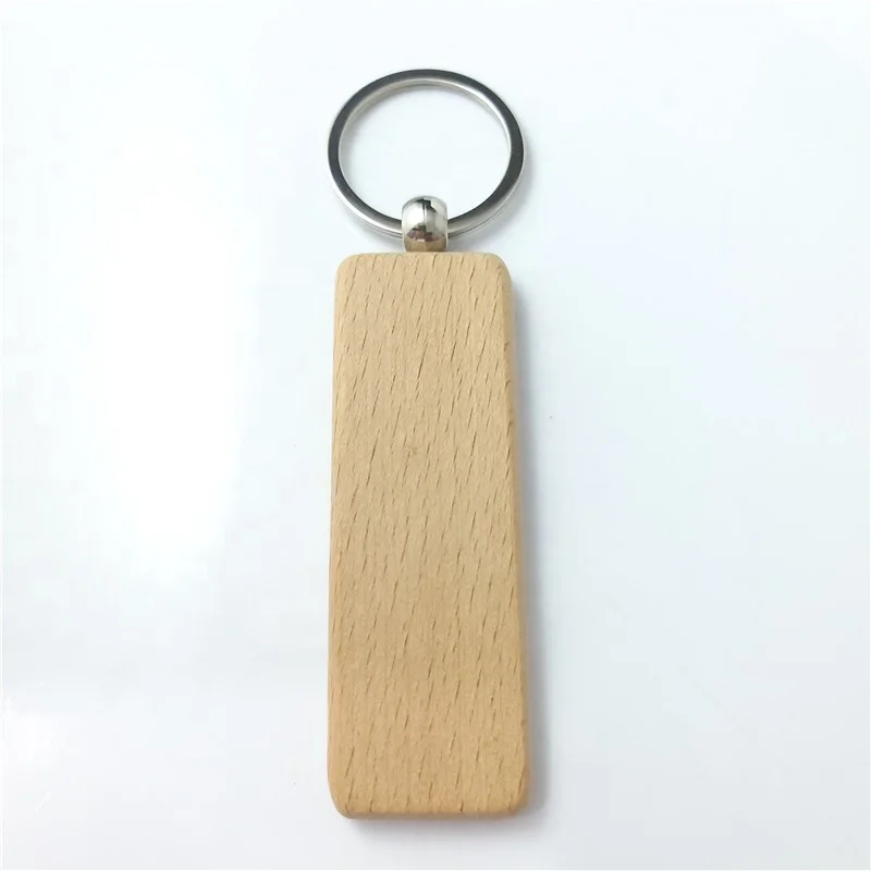 Wholesale Cheap Wooden Keychain Custom Design Logo Printed Engraved Name Blank Wood Keychain