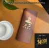 Brown Faux leather Bar Logo