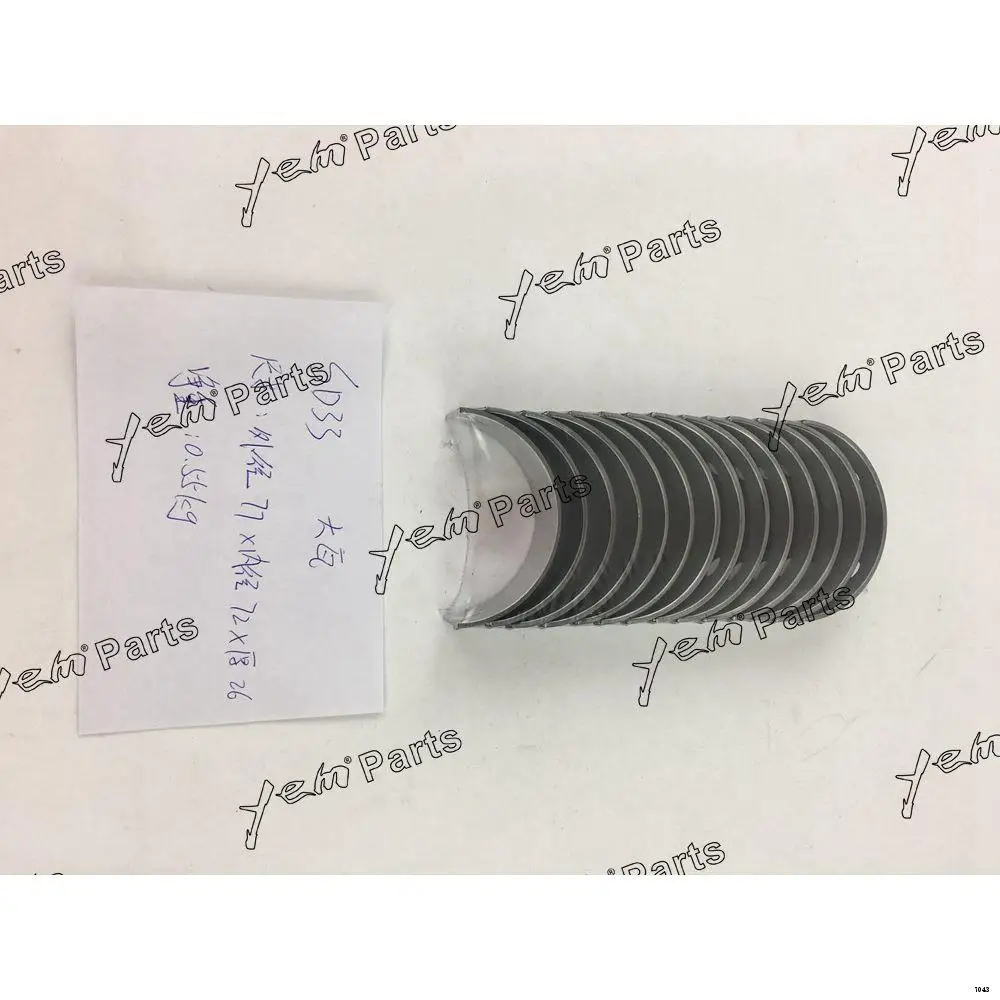 Main Crankshaft Bearings Kit Fit for Nissan SD33 Excavator Diesel Engine