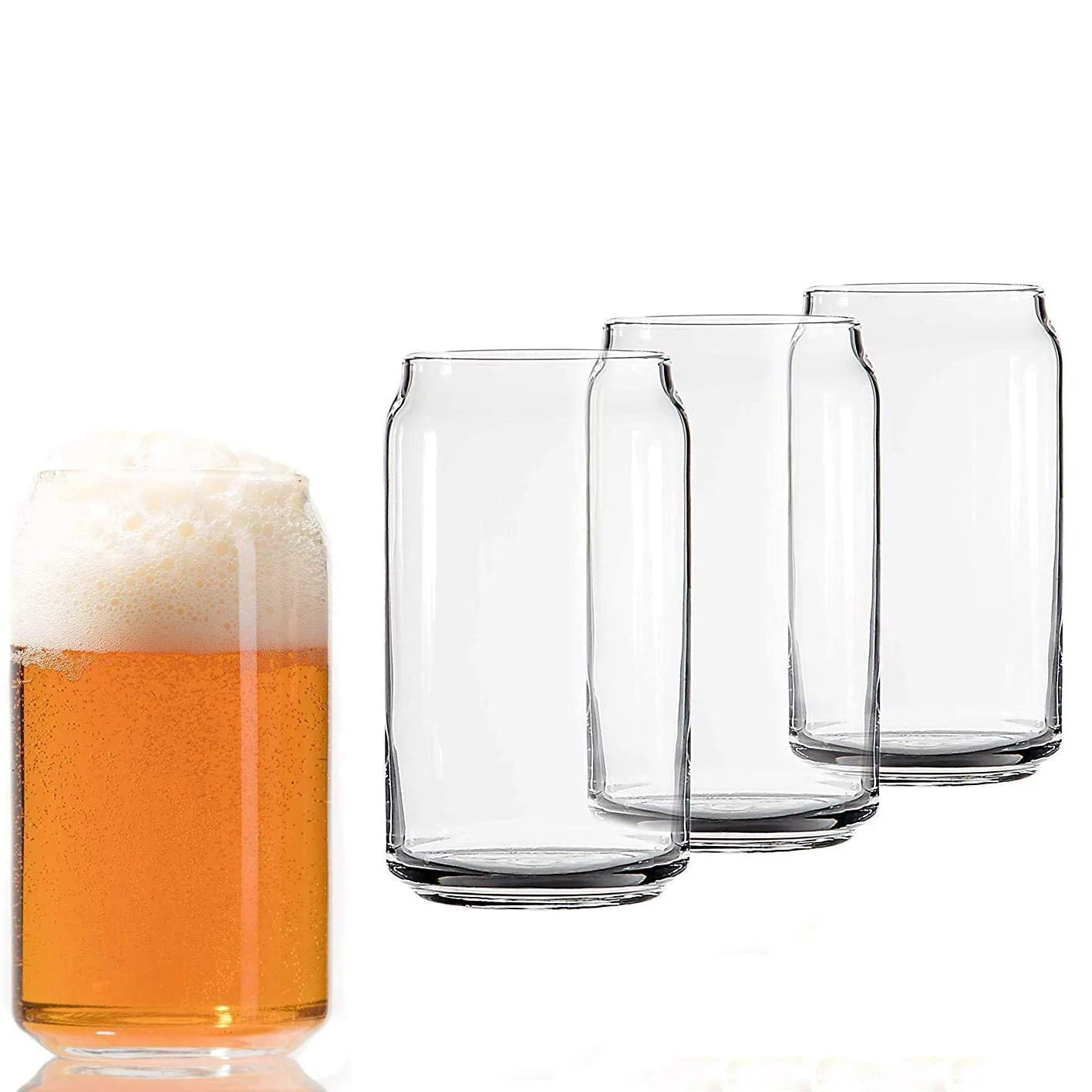 Buy Wholesale China 16oz Glass Cup Soda Can Style Clear Beer Glass