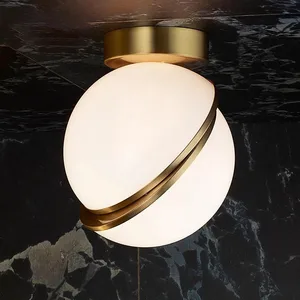 Modern Unique Creative LED Table Lamps Misaligned Sphere Glass Ceiling Light for Reading Room Commercial Apartment Room