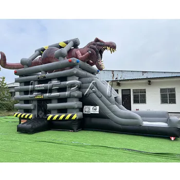 Dinosaur inflatable bounce house with slide Hot sale inflatable combo Commercial bouncy castle for party rental equipment