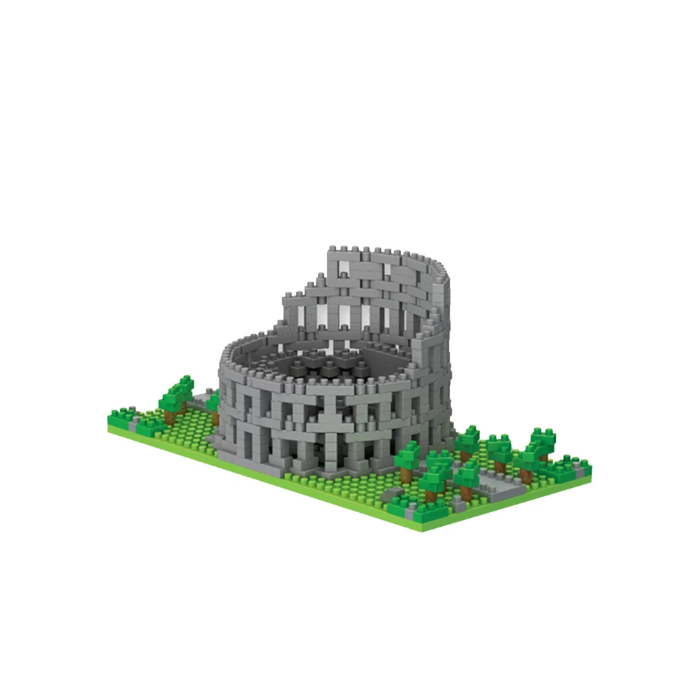 8405-8409 HongKong Convention and Exhibition Centre Colosseum the Sphinx World Famous Building Particle Building Block Kids Toys