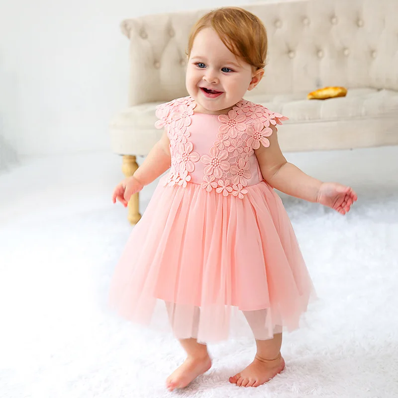 princess dress 6-9 months Baby Girl First Communion Dress Toddler Birthday Pageant Princess Dress, Blue / 11-12 Years (160cm)