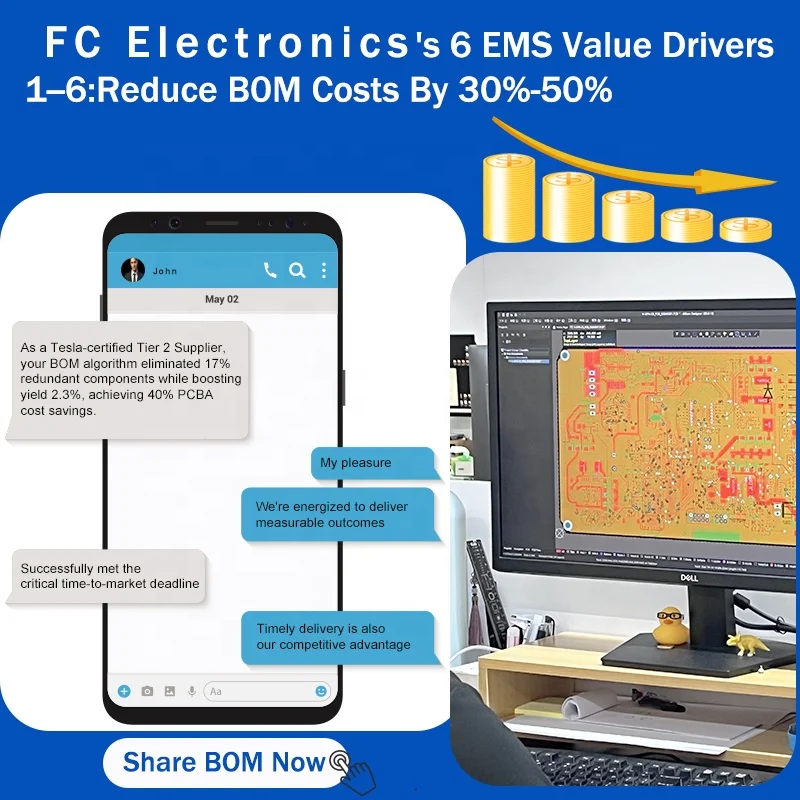 FC PCBA OEM Service Need Gerber Files BOM List Processing Single Sided Ultrasound Board PCB Assembly PCBA Manufacturer