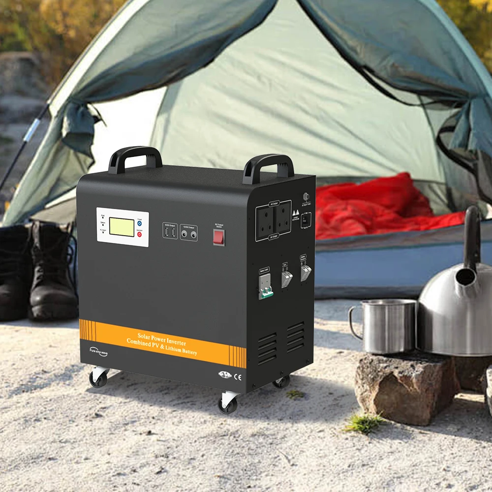 Mini Portable Generator for Tourist Solar Panel 1kw 2kw Portable Solar Generator 12V/24V 100A Built-in LFP Battery Factory Price