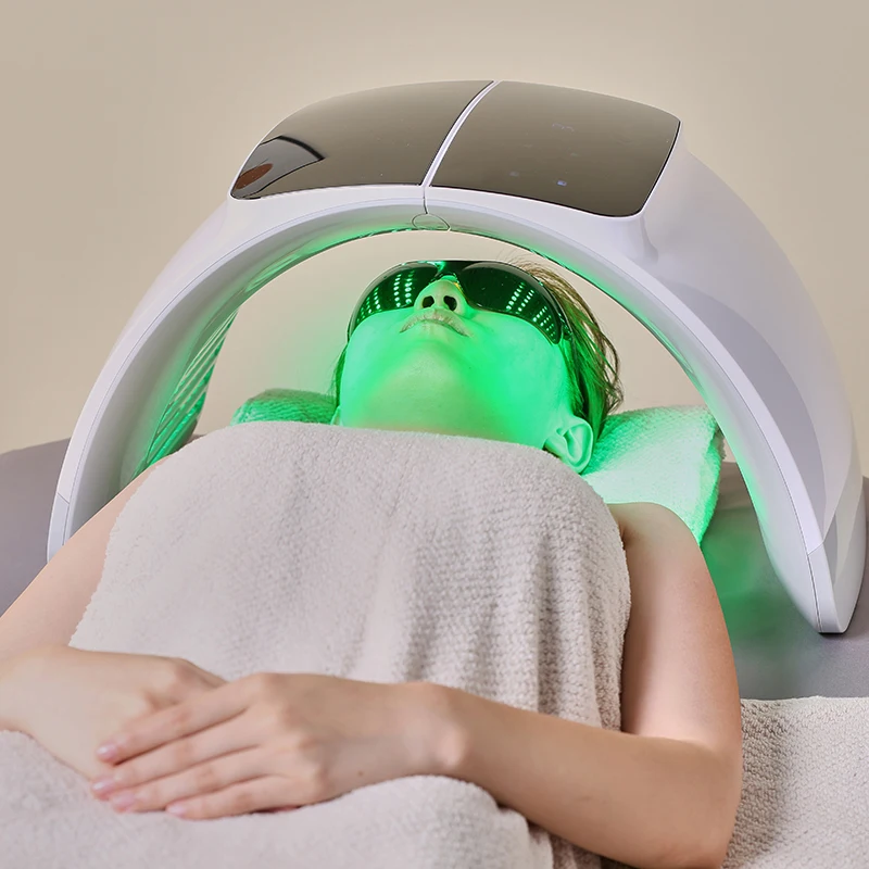 Face Acne Wrinkle Remover Device Far Infrared Colorful Skin Care Mask Pdt Led Light Therapy Machine