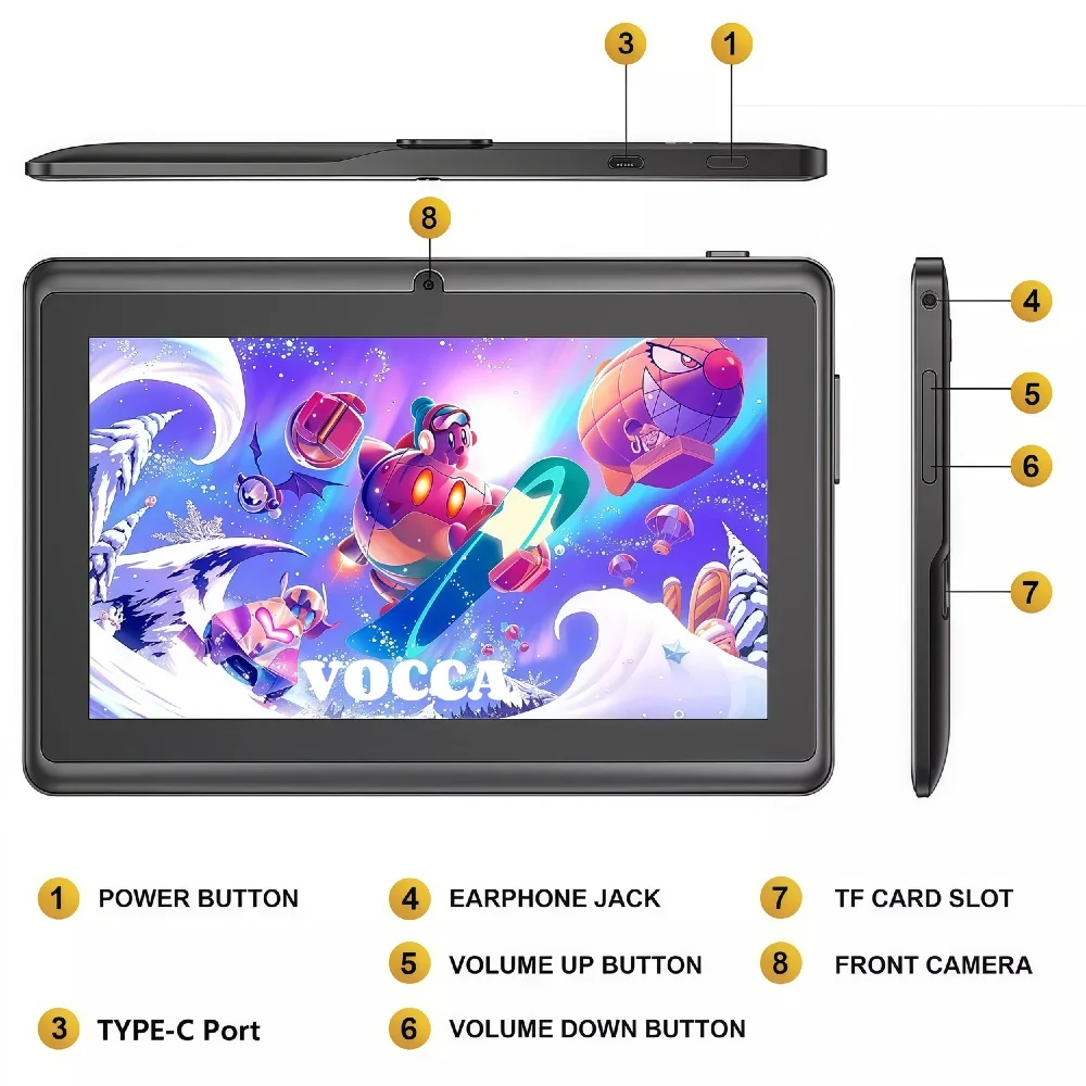 7inch Allwinner A133P Quadcore Tablet for Kids - Android 13
