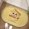 Sally hemp rubber sole - checkered cat oval yellow