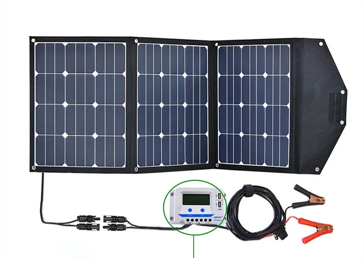 Sunpower Cells Etfe 110w 12v Foldable Solar Charger Rv Power Bank ...