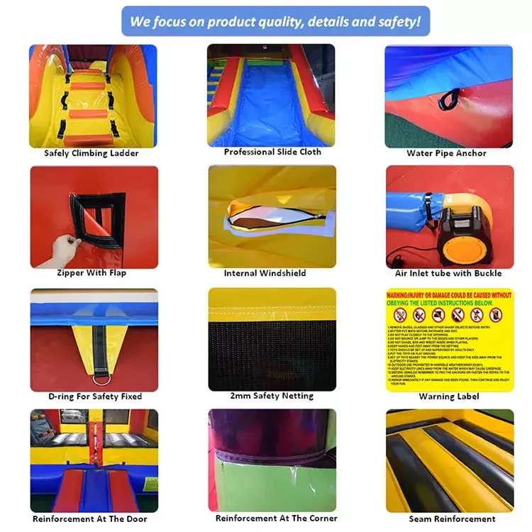 Commercial Outdoor Playing Pvc Bounce House With Slide Water Pool ...