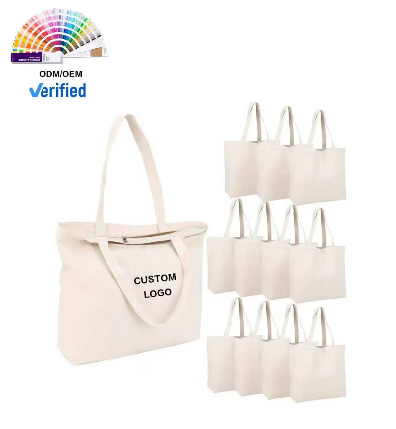 2025 New Designer Women's Large Capacity Eco-Friendly Cotton Tote Bag Letter Rope Handle Zipper Closure Heavy Shoulder Bag New supplier