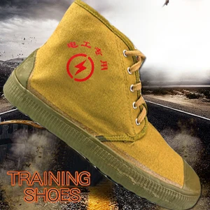 Classic Men's Work Shoes Construction Site Mid-Top DTY Rubber Durable Wear-resistant Non-Slip Durable Soft Yellow Safety Shoes