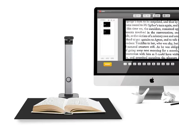 High Speed Automatic Book Scanner Portable Document Scanner A3 Document Camera