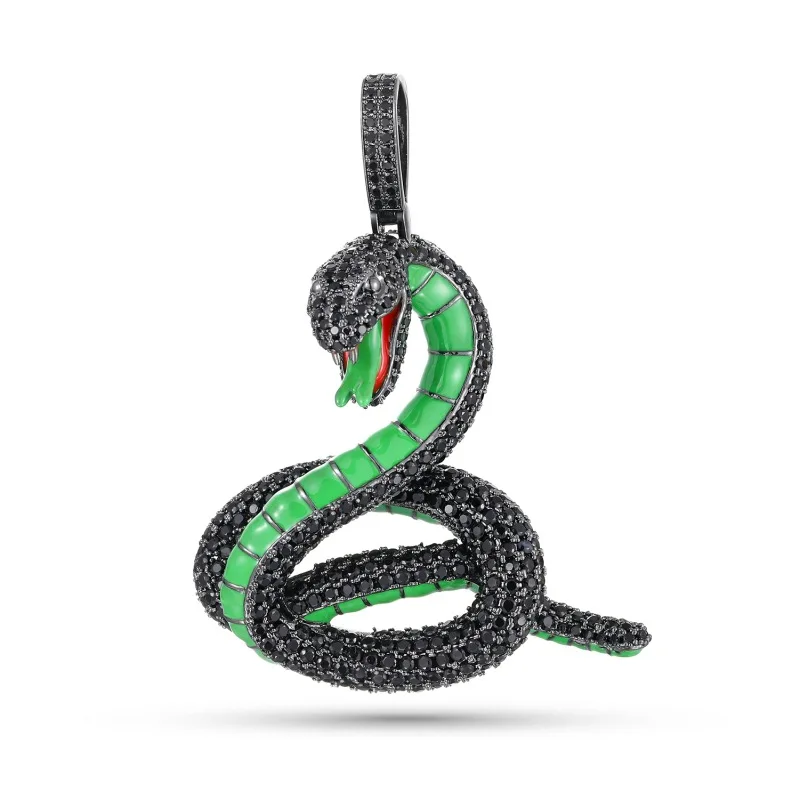 Snake Necklace Mamba snake venom Snake pendant Retro sale rock collar