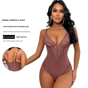 Cross-Border European American High Quality Anti-Bacterial Nylon One-Piece Shapewear Tummy Control Butt Lift Body Shaping Plus