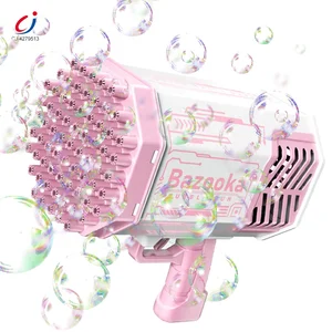 Chengji 69 Holes Automatic Electric Bubbles Launcher Gun Outdoor Summer Soap Kids Cartoon Bubble Gun Machine