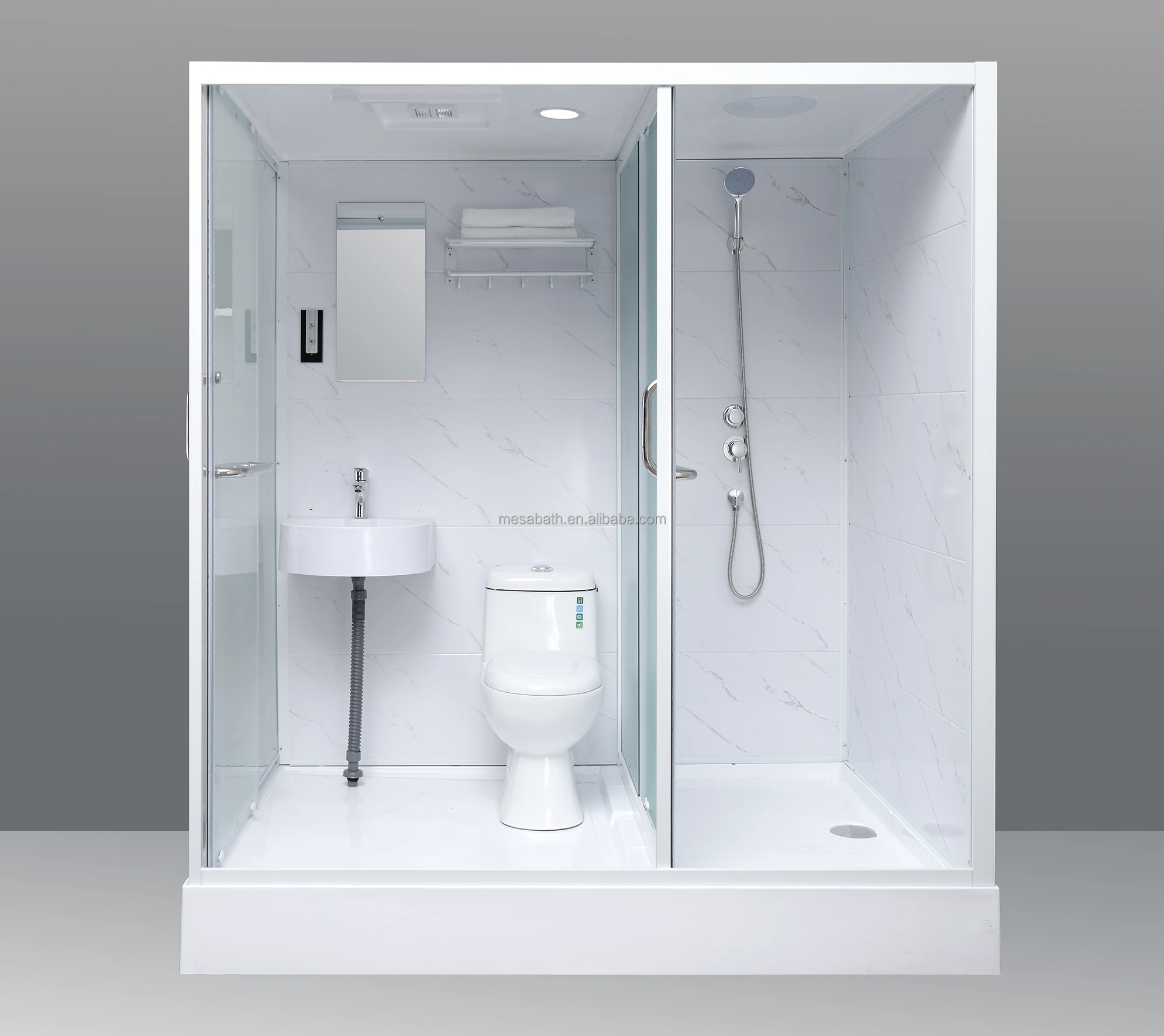 Luxury Multi-Function Shower Cabin - Prefab Bathroom Unit with Toilet ...