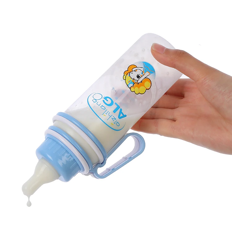 Aizhilang Straight Bpa Free 240ml Feeding Baby Bottle Good Grade Plastic Adult Baby Bottle