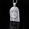 Colgante de Jesús blanco de gran tamaño de 3 pulgadas