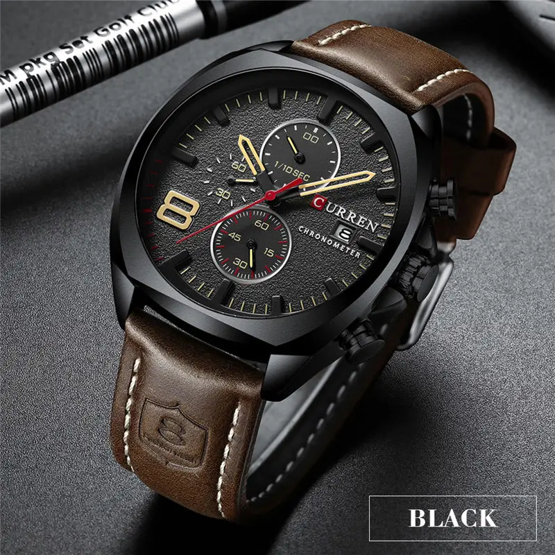 CURREN 8324 Sport Watch Men Top Brand Luxury Quartz Men's Chronograph Date Fashion Waterproof Wrist Watches Relogio Masculino