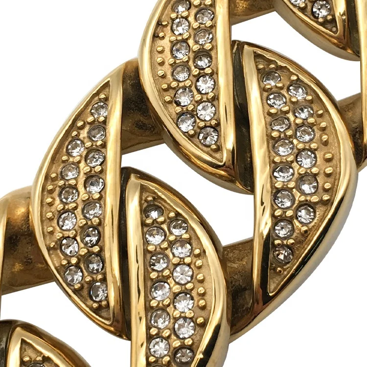 Оптовая продажа, Лидер продаж, кубинское ожерелье из нержавеющей стали 316 высокого качества, цепочки со стразами, кристаллами, камнями, ошейник для собак