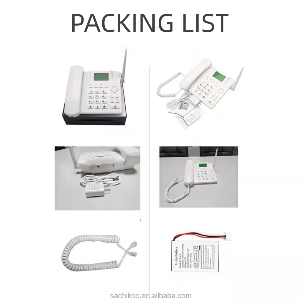 Dual SIM Card Access GSM Digital Desktop Fixed Terminal Telephone Cordless Phone for Home or Office Use