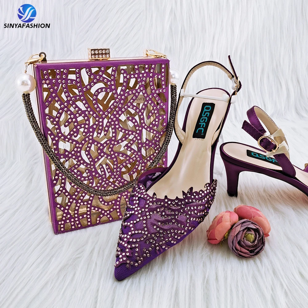 Matching Shoes and Bag Set for Women Colorful Bags Wallet 