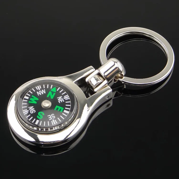 Men Drive Safe Metal Compass Bottle Opener Keychains - Wholesale
