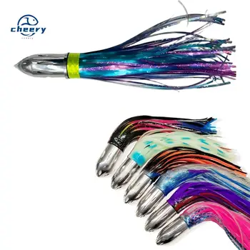 CHEERY High Quality SSLN01 Octopus Squid Skirt Stainless Steel Head Trolling Lure Saltwater Marlin Tuna Big Game Fishing Lures – Trolling Lure – view 2