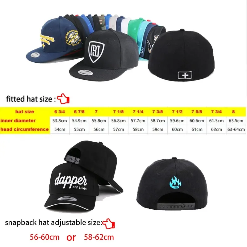 Snapback Cm Hat Size Fitted Hat Size Diameter Baseball Cap Hat