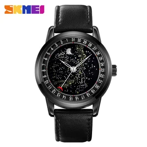SKMEI 2116 High-end Luxury Simple Starry Sky Dial Glass Quartz Watch Pointer Unique Creative Exquisite Design Leading Fashion