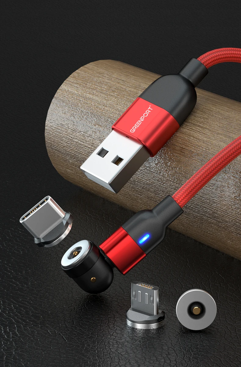 Wholesale 3 In 1 Usb Cable 2.4a Fast Charge 540 Degree