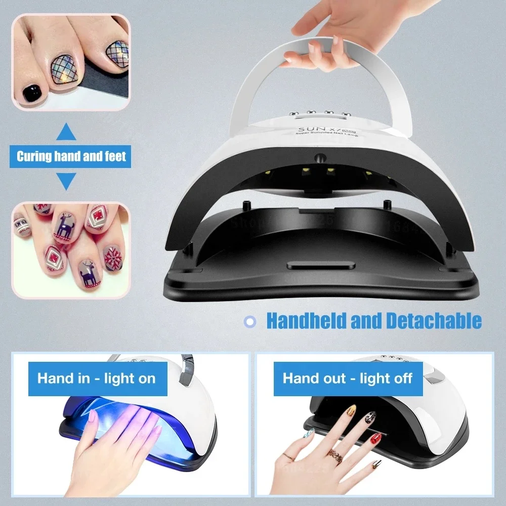 Новое поступление портативная 114 Вт сушилка для гель-лака SUNX7 MAX салона маникюра УФ Светодиодная лампа