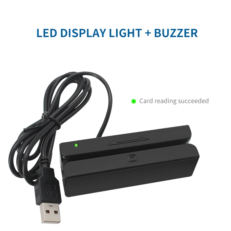All Three Tracks USB Desktop Magnetic Stripe Reader Card Reader Membership Card Reader