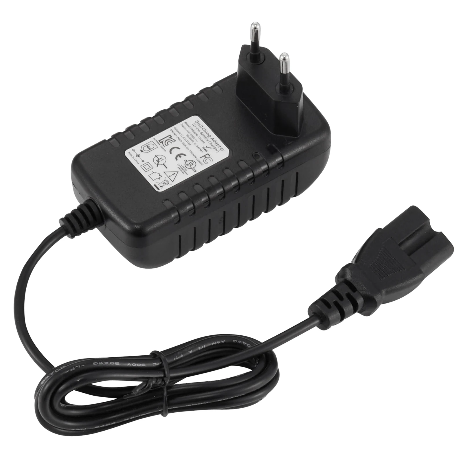 12.6V 1A EU Plug Charger For 3S Lithium-ion 18650 Batteries - AC To DC Converter