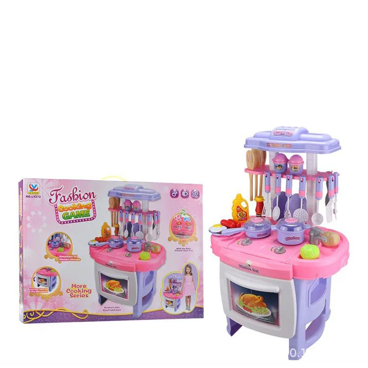 pink and purple play kitchen