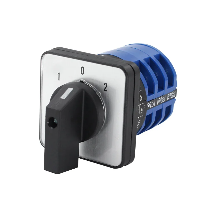 Rotary Cam Selector Switch AC 660V 63A ON/OFF/ON 3 Position Latching ...