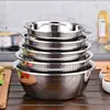 Five-piece set (4 solid bowls and 1 colander)
