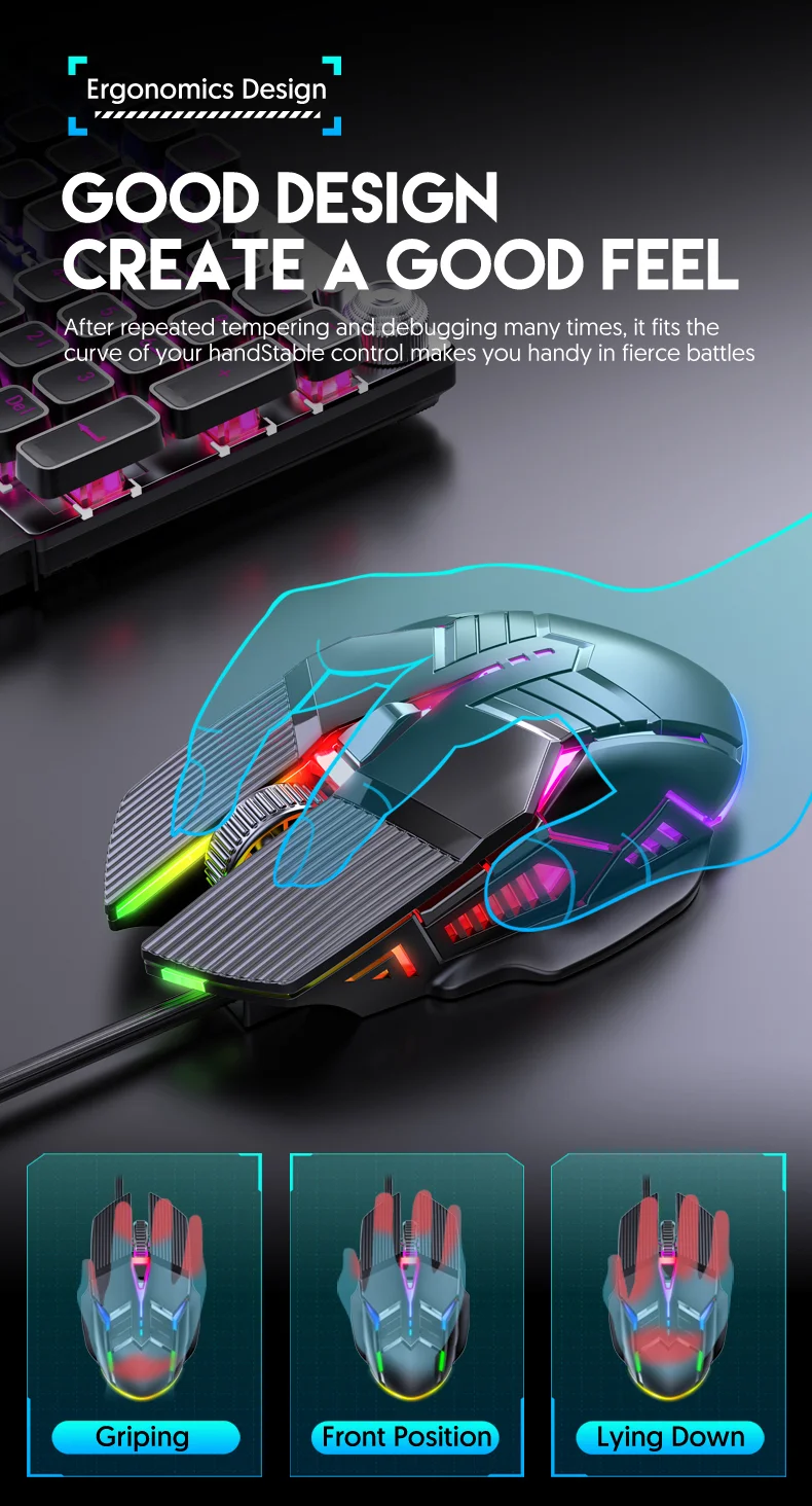 Cheap Price Computer Mouse 6d Light Wired Mute Rbg Mouse Gaming For Pc ...
